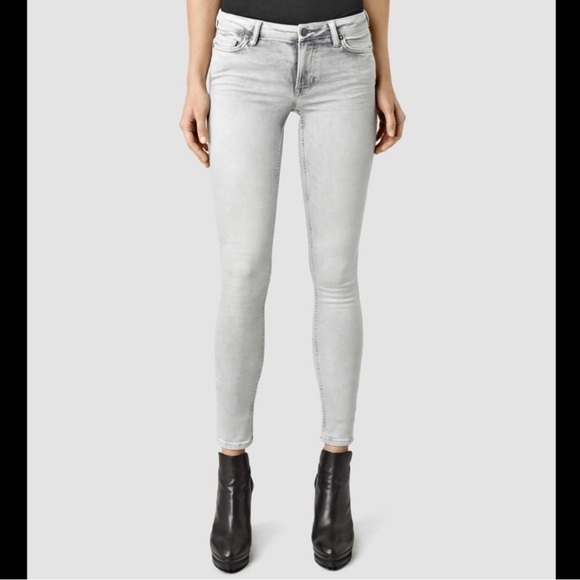 All Saints Denim - ALL SAINTS Mast Bleached Skinny Jeans Sz 28